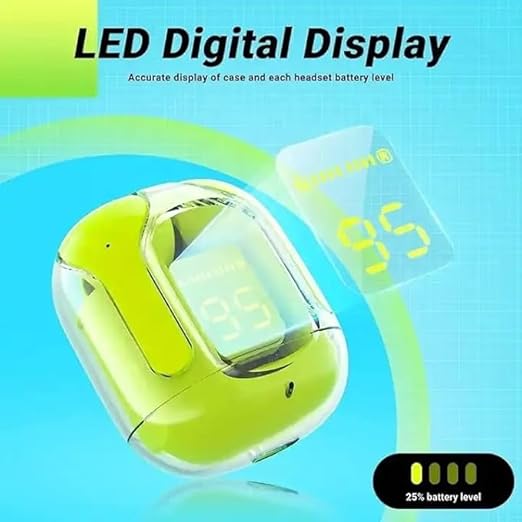 Air 31 Ultrapods Wireless Earbuds with Transparent Design