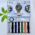 Stylish V18 Promax Bluetooth Calling Smartwatch for Men/Women